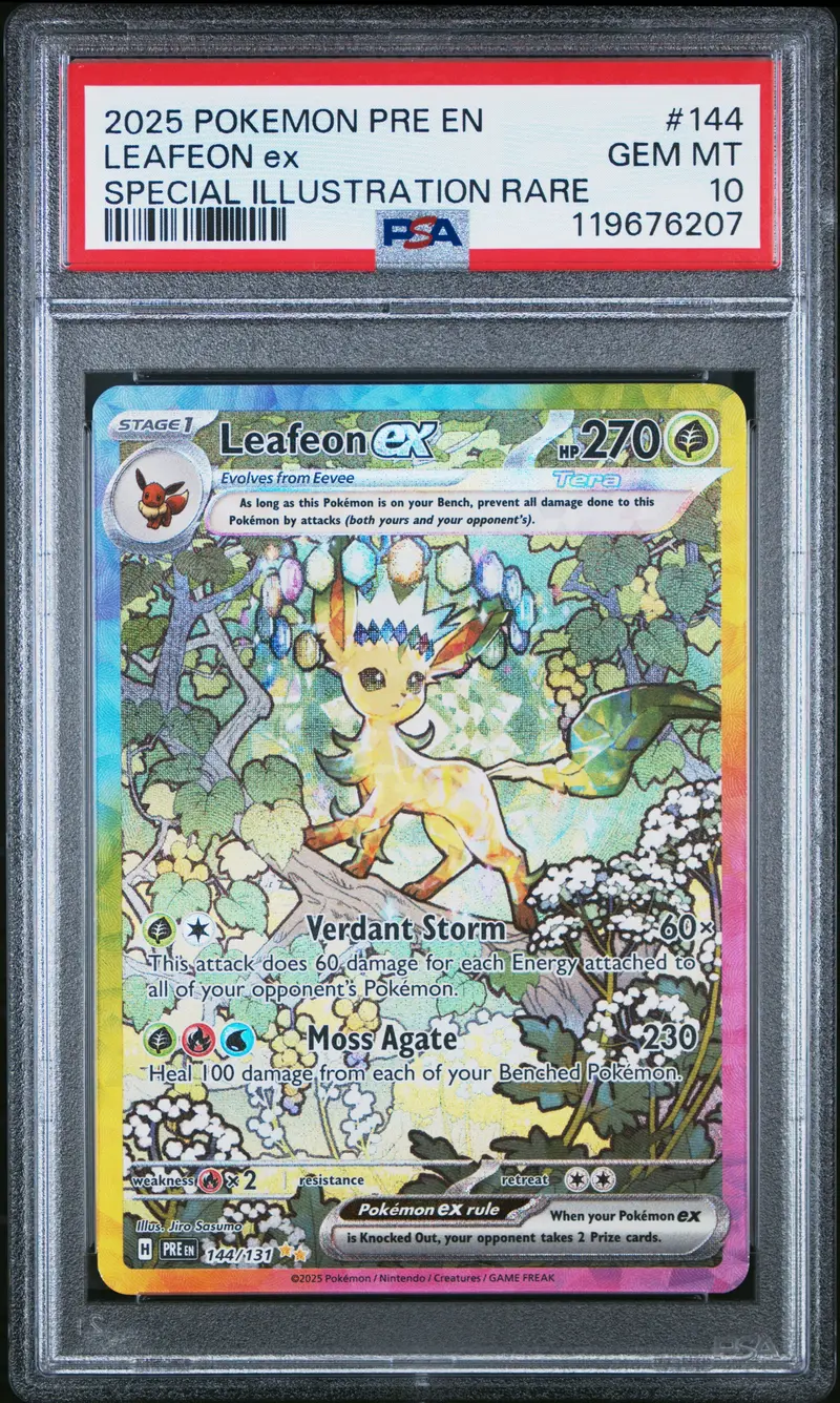 Leafeon Ex Special Illustration Rare 2025 Pokemon Pre En-Prismatic Evolutions Psa Gem Mt 10 1
