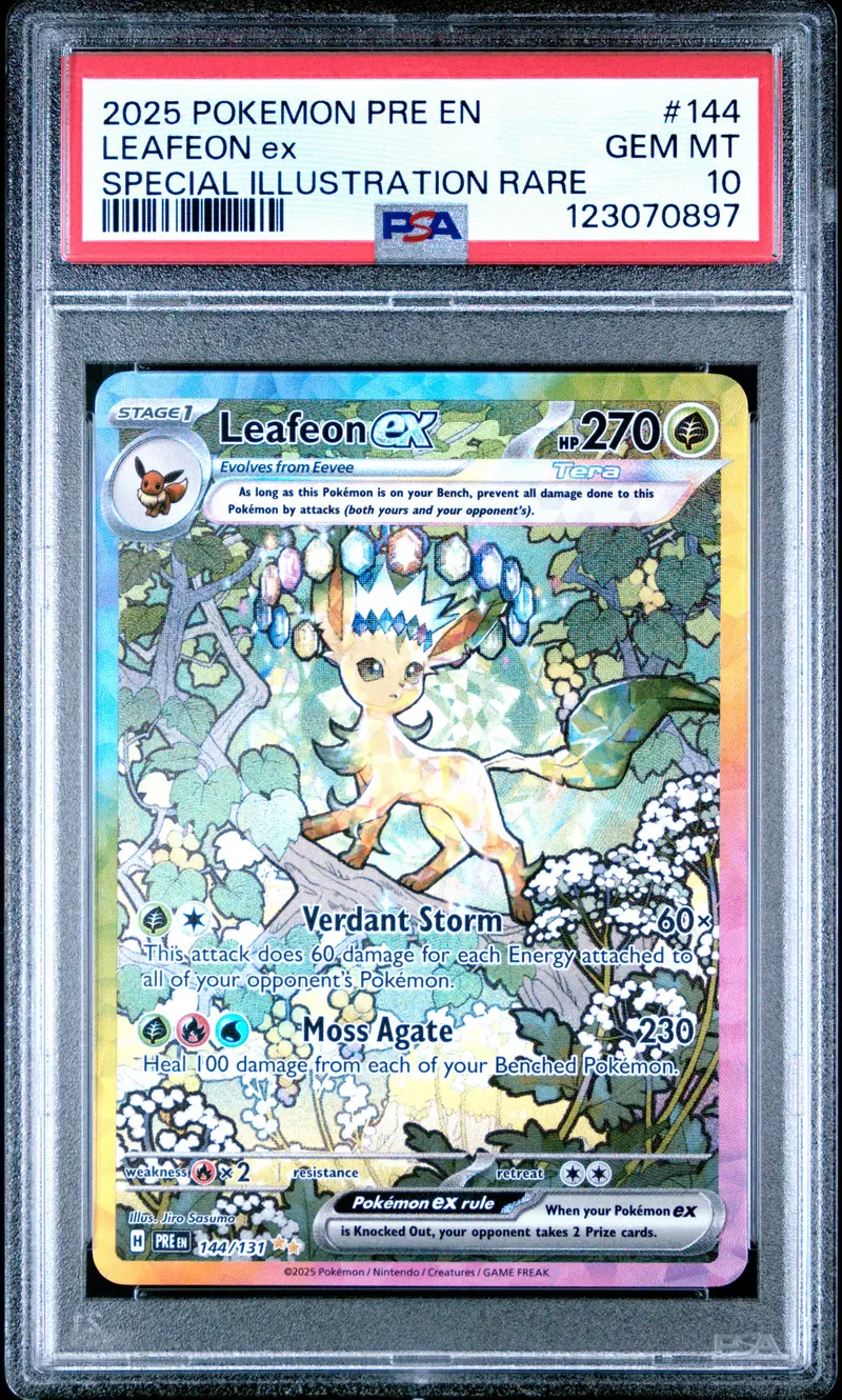Leafeon Ex Special Illustration Rare 2025 Pokemon Pre En-Prismatic Evolutions Psa Gem Mt 10 1