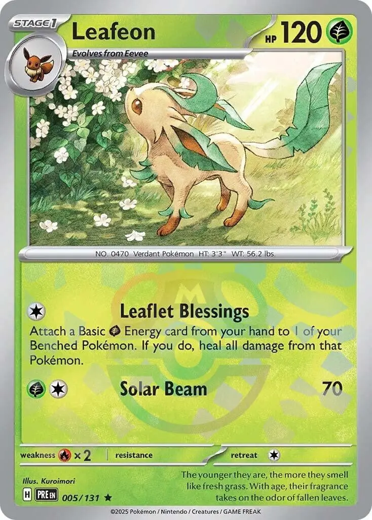 Leafeon (Master Ball Pattern) (005/131) (Pre) 1