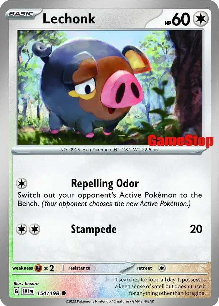 Lechonk - 154/198 (Gamestop Promo) (154/198) (Mcap) 1