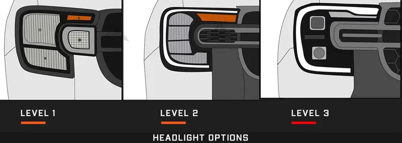 Level 2 Led Headlight Adaptor For Ford Ranger/Everest Next Gen 2