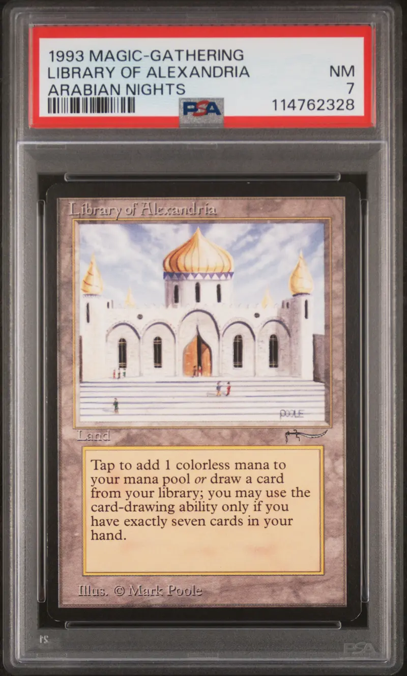 Library Of Alexandria Arabian Nights 1993 Magic The Gathering Arabian Nights Psa Nm 7 1