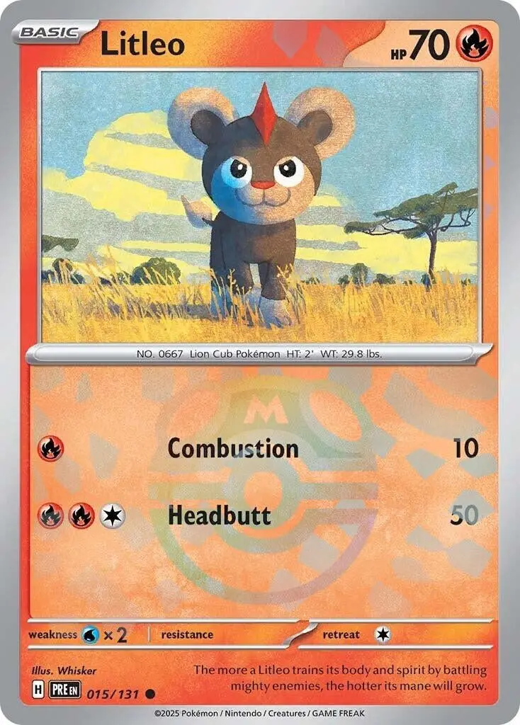 Litleo (Master Ball Pattern) (015/131) (Pre) 1