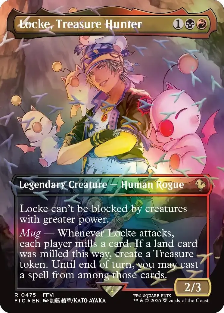 Locke, Treasure Hunter (Borderless) (Chocobo Track Foil) (475) (Fic) 1
