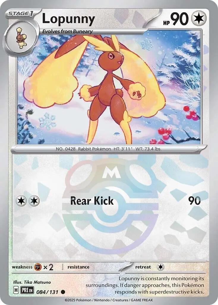 Lopunny (Master Ball Pattern) (084/131) (Pre) 1