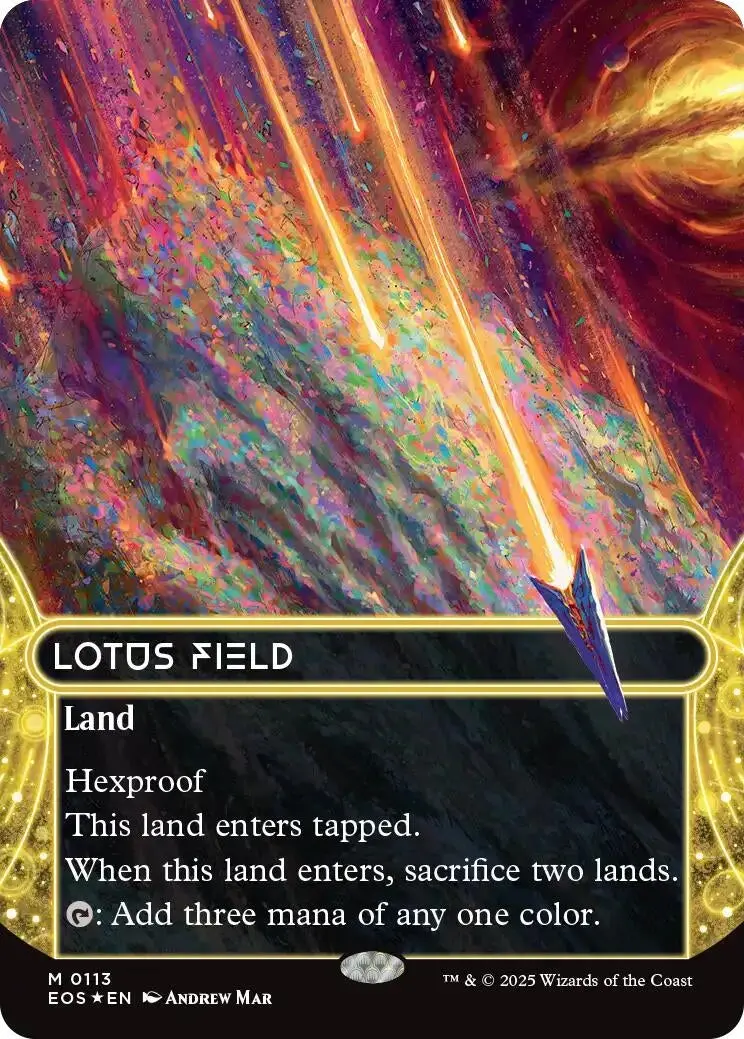 Lotus Field (0113) (Borderless) (Galaxy Foil) (113) (Eos) 1
