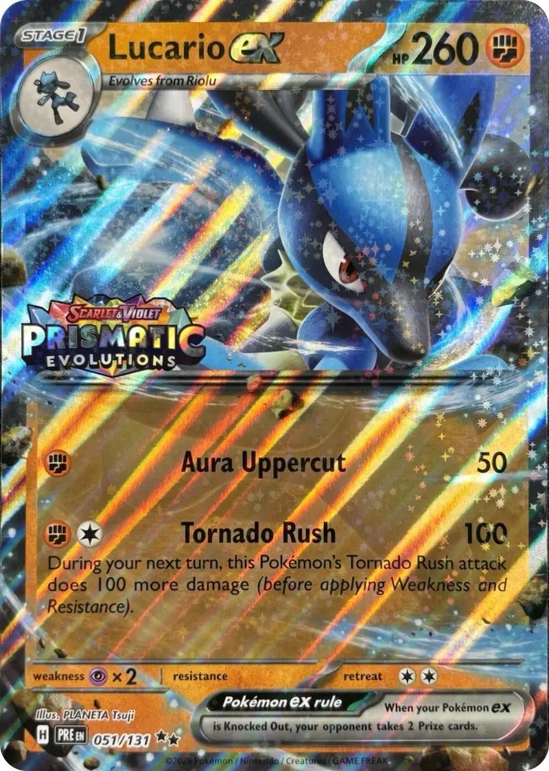 Lucario Ex (Prismatic Evolutions Stamp) (051/131) (Mcap) 1