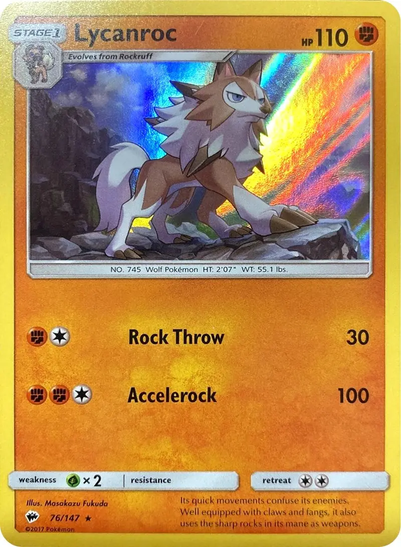 Lycanroc - 76/147 (Water Web Holo) (076/147) (Mcap) 1