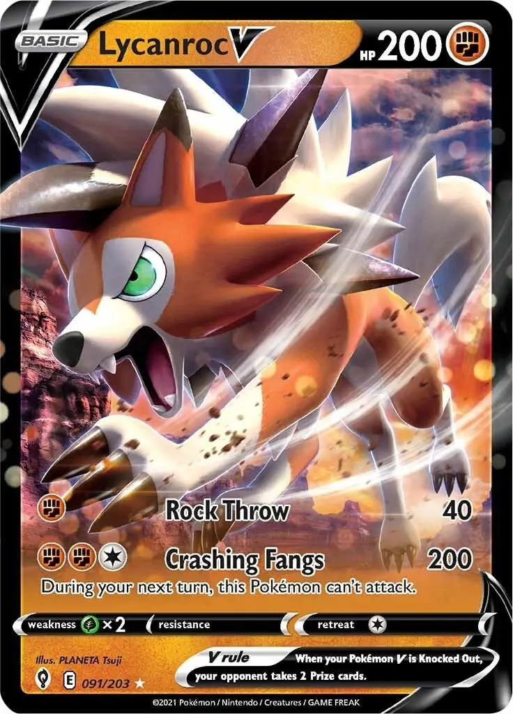 Lycanroc V (091/203) (Swsh07) 1