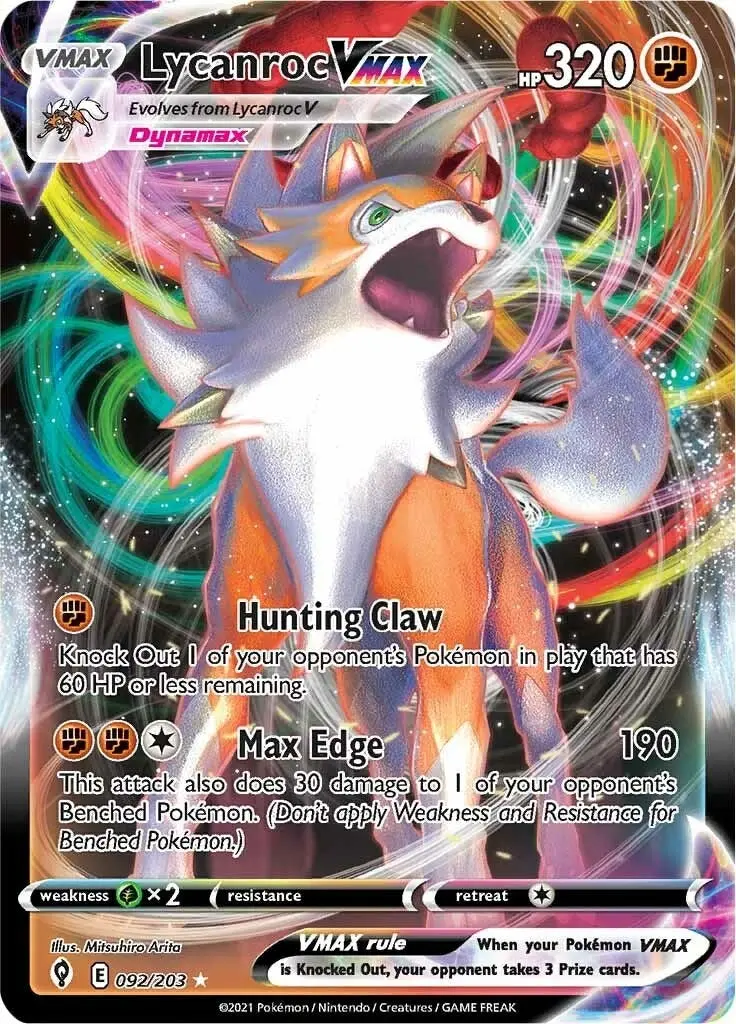 Lycanroc Vmax (092/203) (Swsh07) 1