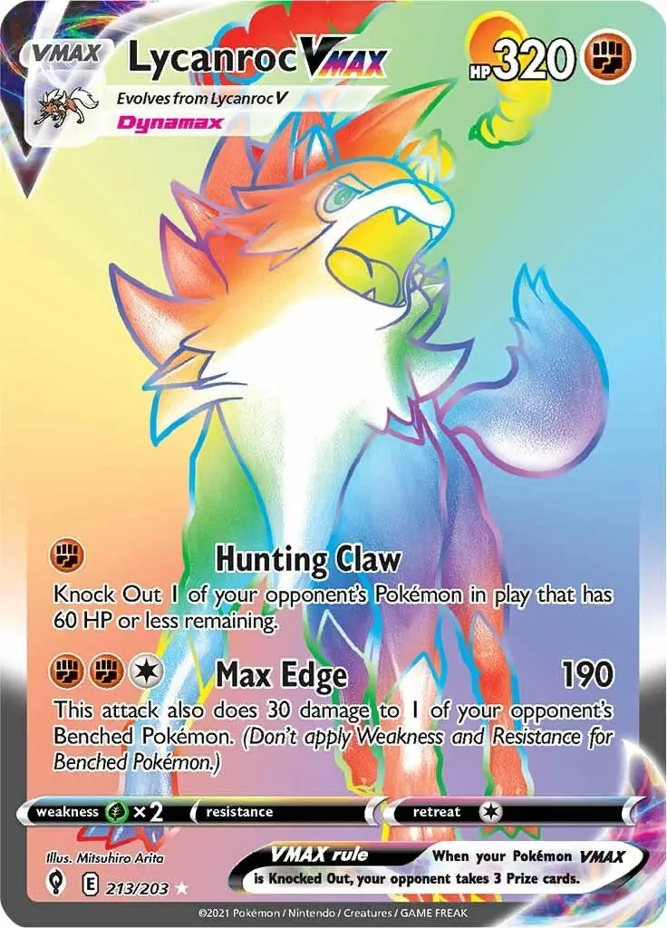 Lycanroc Vmax (Secret) (213/203) (Swsh07) 1