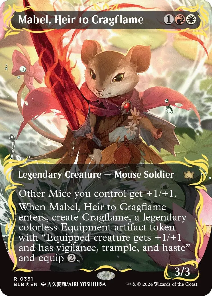 Mabel, Heir To Cragflame (Borderless) (Raised Foil) (351) (Blb) 1