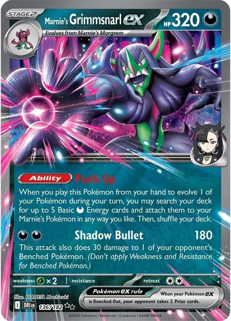 Marnie's Grimmsnarl Ex (136/182) (Dri) 1