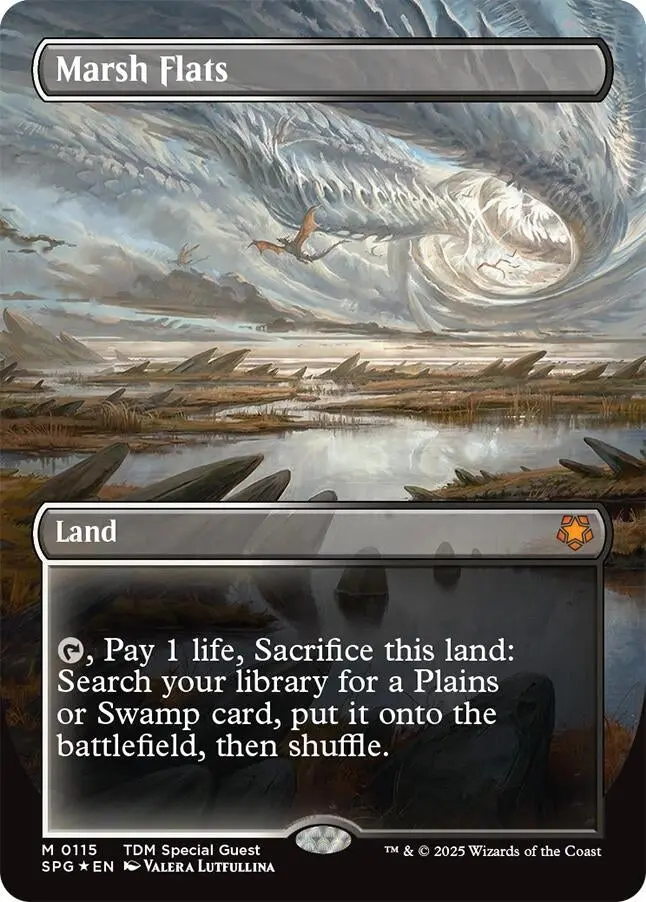 Marsh Flats (Borderless) (Dragonscale Foil) (115) (Spg) 1