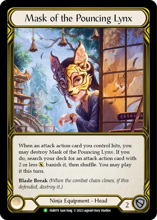 Mask Of The Pouncing Lynx (Golden) [Fab079] (Promo)  Cold Foil 1