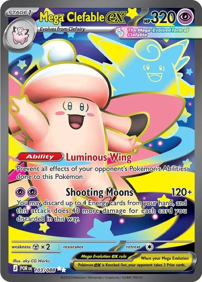 Mega Clefable Ex (103/088) (Me03) 1
