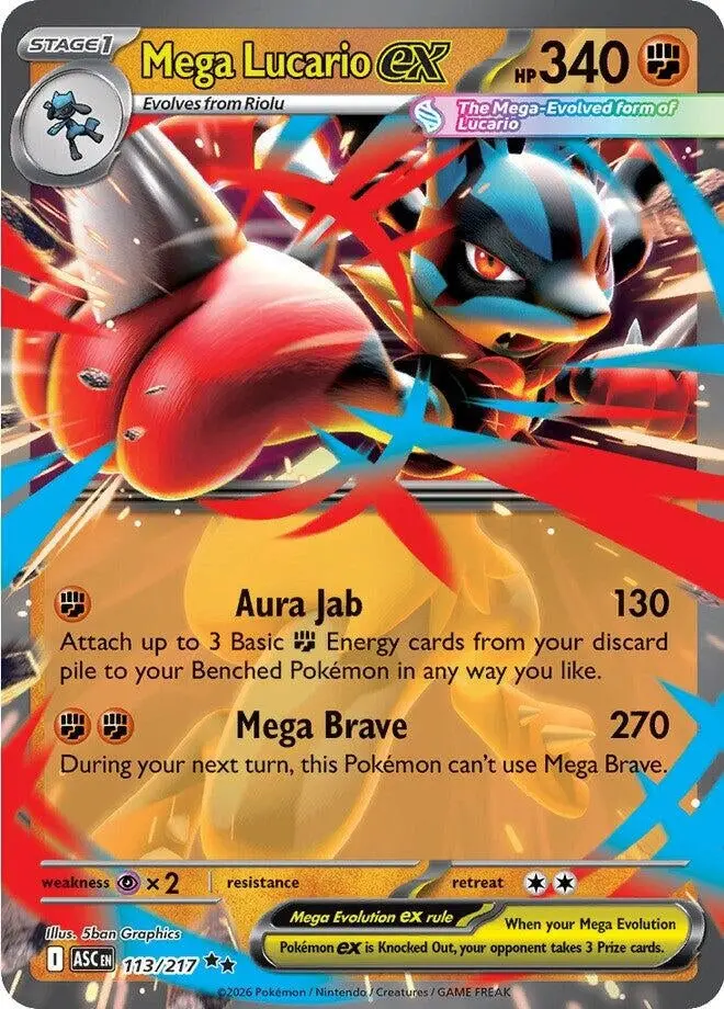 Mega Lucario Ex (113/217) (Asc) 1