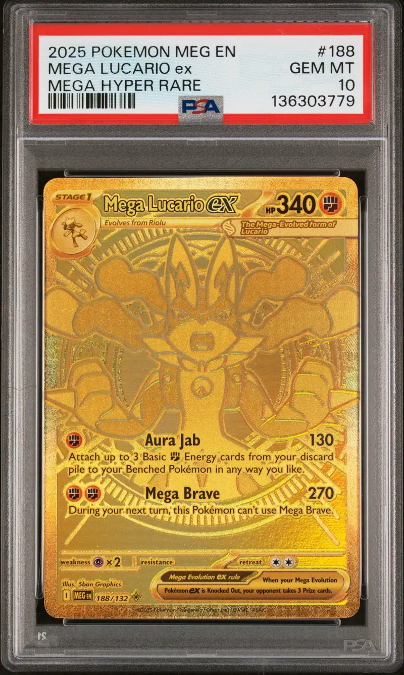Mega Lucario Ex Mega Hyper Rare 2025 Pokemon Meg En-Mega Evolution Psa Gem Mt 10 1
