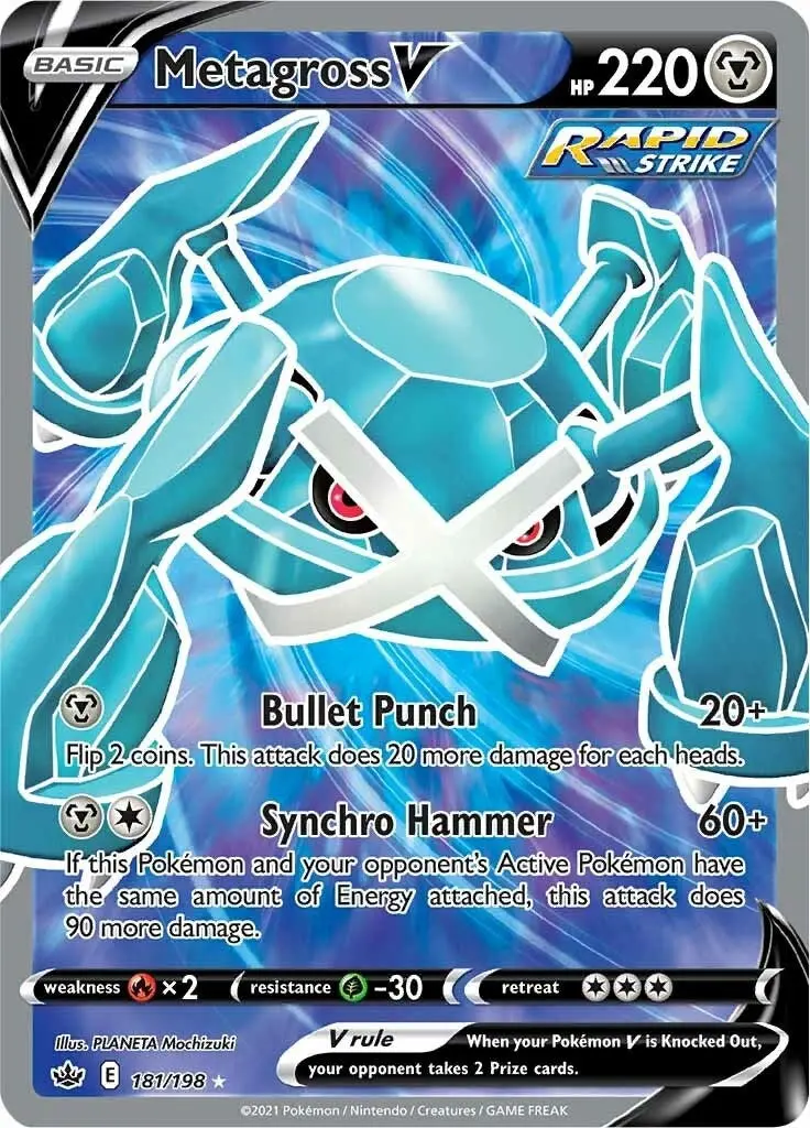 Metagross V (Full Art) (181/198) (Swsh06) 1