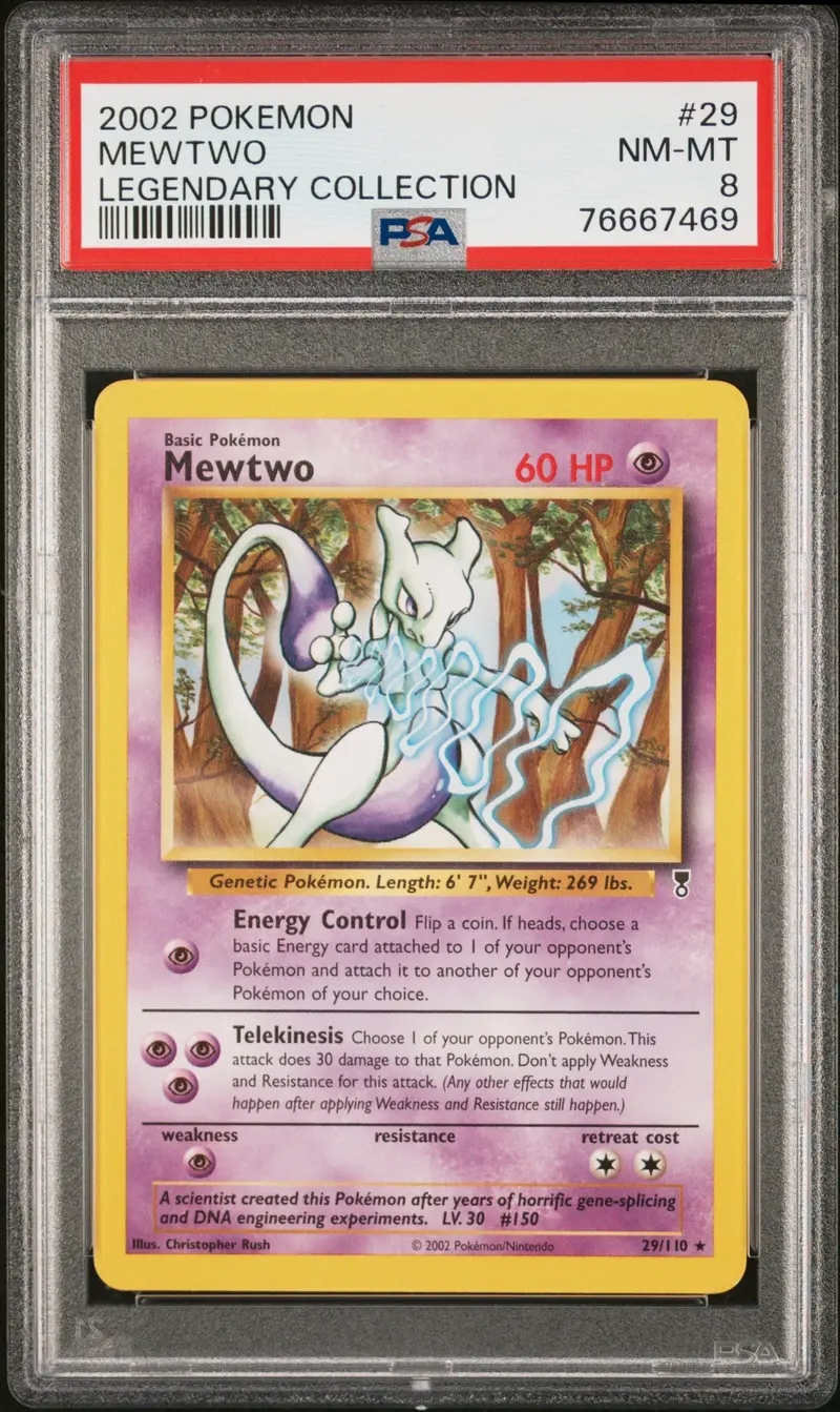 Mewtwo Legendary Collection 2002 Pokemon Legendary Collection Psa Nm-Mt 8 1