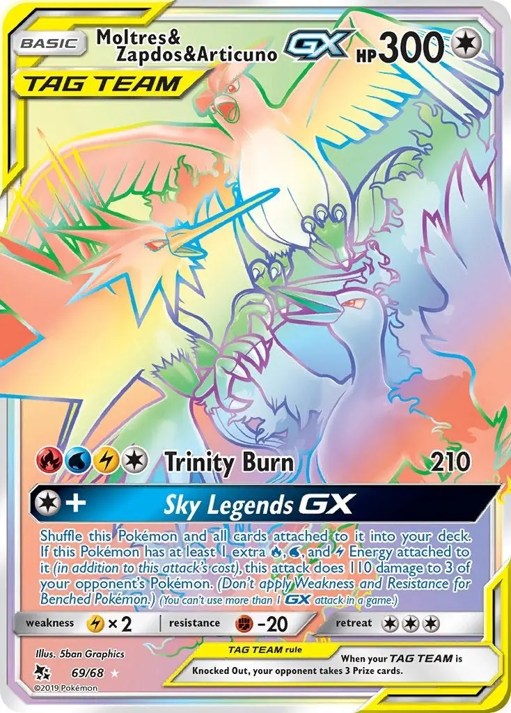 Moltres & Zapdos & Articuno Gx (Secret) (69/68) (Hif) 1