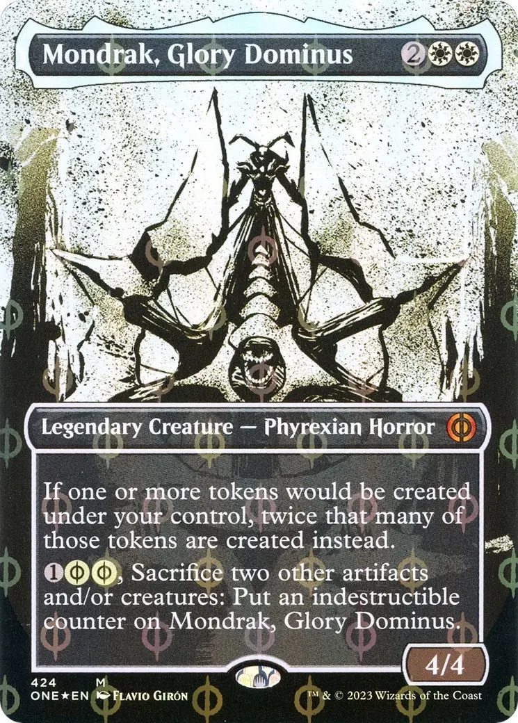 Mondrak, Glory Dominus (Showcase) (Step-And-Compleat Foil) (424) (One) 1