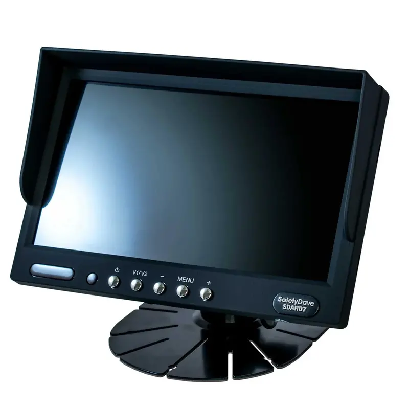 Monitor 7-Inch Dash 2Ch Ahd By Safety Dave | High-Definition Rear-View Display For Vehicles 1