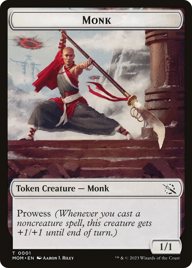 Monk // Spirit (14) Double-Sided Token [March Of The Machine Tokens] 1