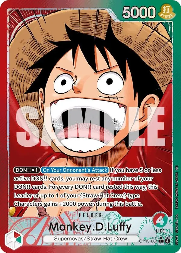 Monkey.D.Luffy (001) (Alternate Art) (Op13-001) (Op13) 1