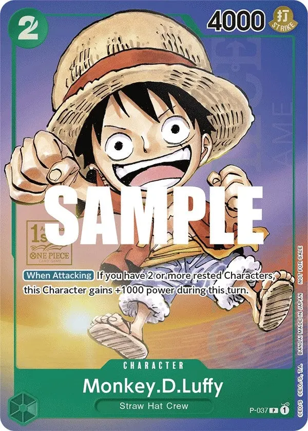 Monkey.D.Luffy (037) (1St Anniversary Tournament) (P-037) (Op-Pr) 1