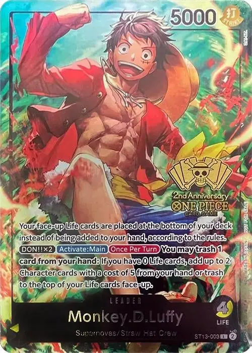Monkey.D.Luffy (2Nd Anniversary Tournament) (St13-003) (Op-Pr) 1