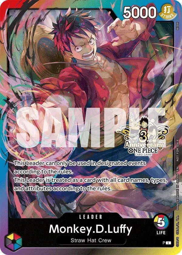 Monkey.D.Luffy (3Rd Anniversary Tournament 3 Brothers Pack) (Op13 Ann) 1