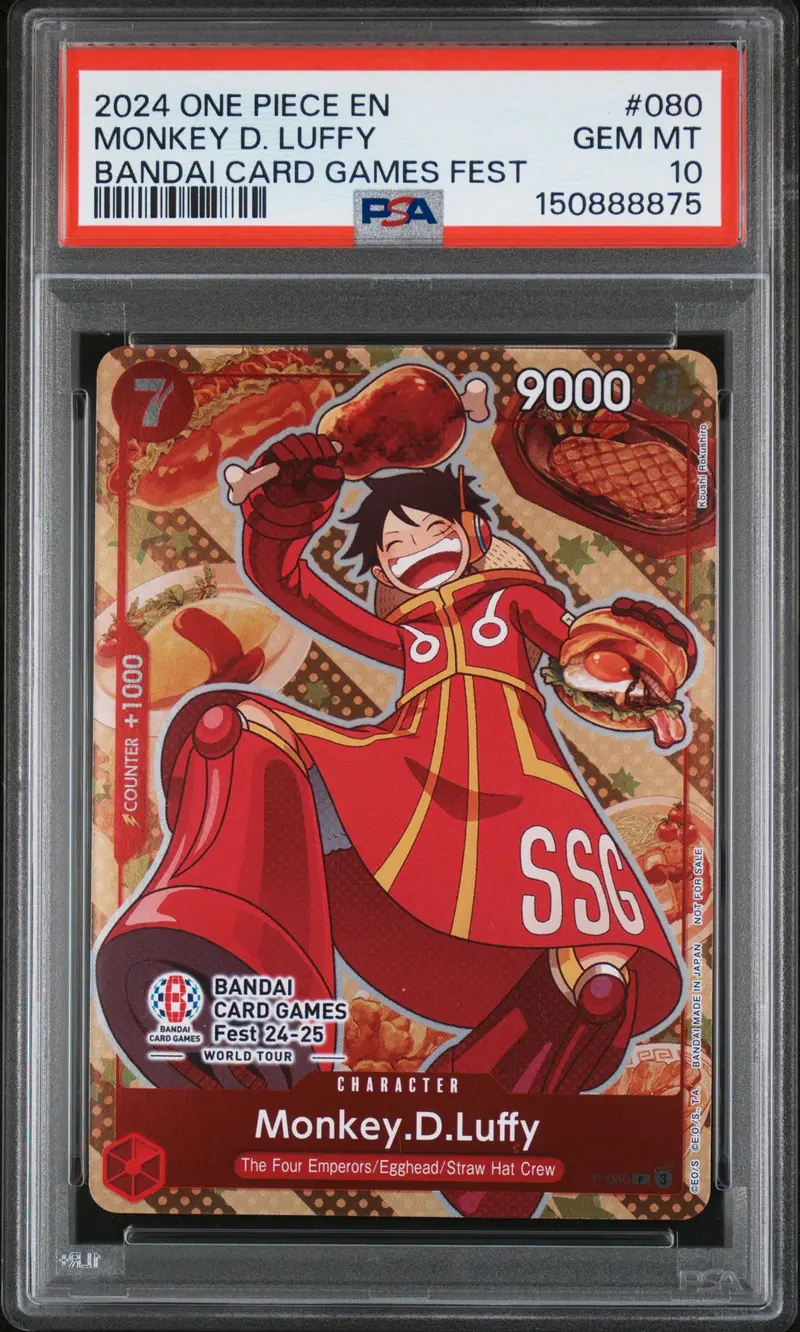 Monkey D. Luffy Bandai Card Games Fest 2024 One Piece Promos Psa Gem Mt 10 1