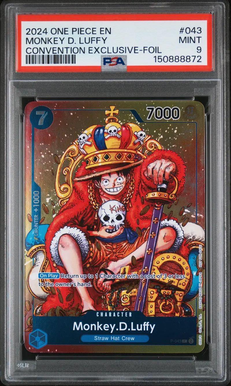 Monkey D. Luffy Convention Exclusive-Foil 2024 One Piece Promos Psa Mint 9 1