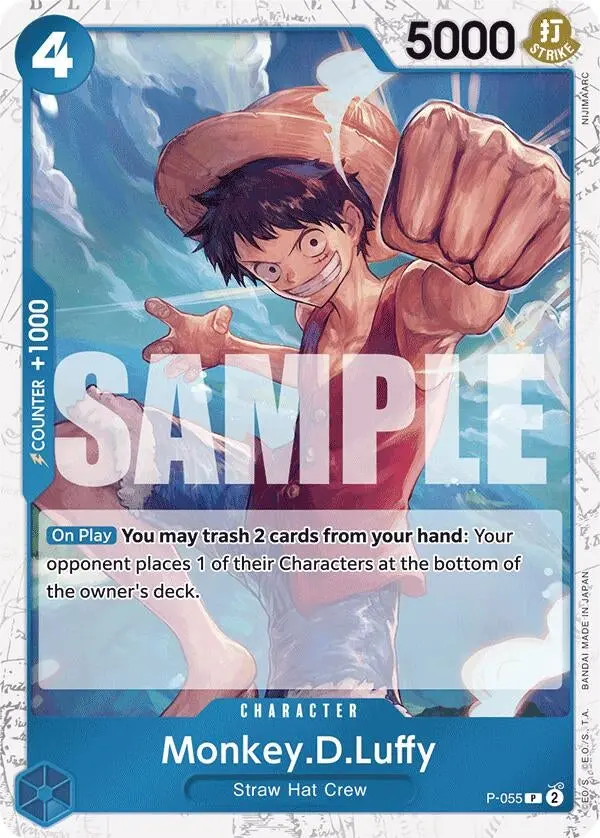 Monkey.D.Luffy (P-055) (Jolly Roger Foil) (P-055) (Prb-01) 1