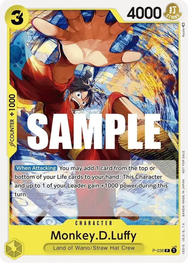 Monkey.D.Luffy (Pre-Release Tournament) (P-036) (Op-Pr) 1