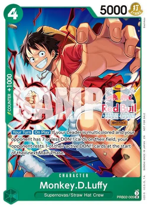 Monkey.D.Luffy (Red Bull Double Don!!) (Prb02-005) (Op-Pr) 1