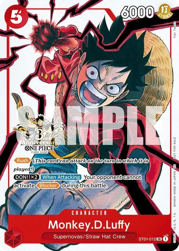 Monkey.D.Luffy - St01-012 (3Rd Anniversary Tournament 3 Brothers Pack) (St01-012) (Op13 Ann) 1