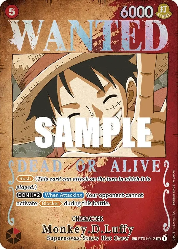 Monkey.D.Luffy (Wanted Poster) (St01-012) (Op03) 1