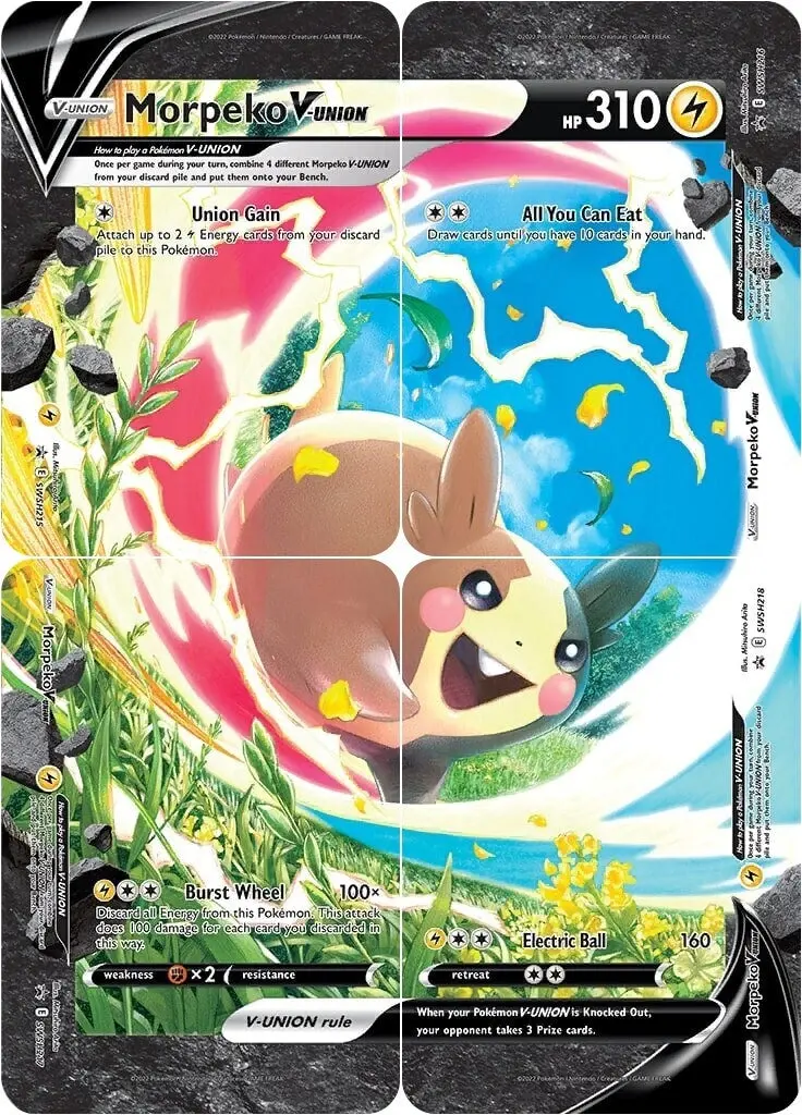 Morpeko V-Union [Set Of 4] (Swsh218) (Swsd) 1