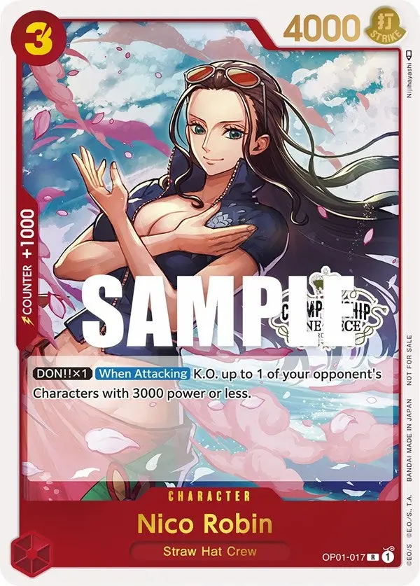 Nico Robin (Store Championship Participation Pack) (Op01-017) (Op-Pr) 1