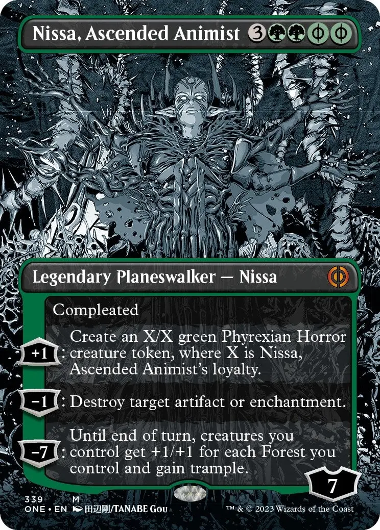 Nissa, Ascended Animist (Borderless) (339) (One) 1