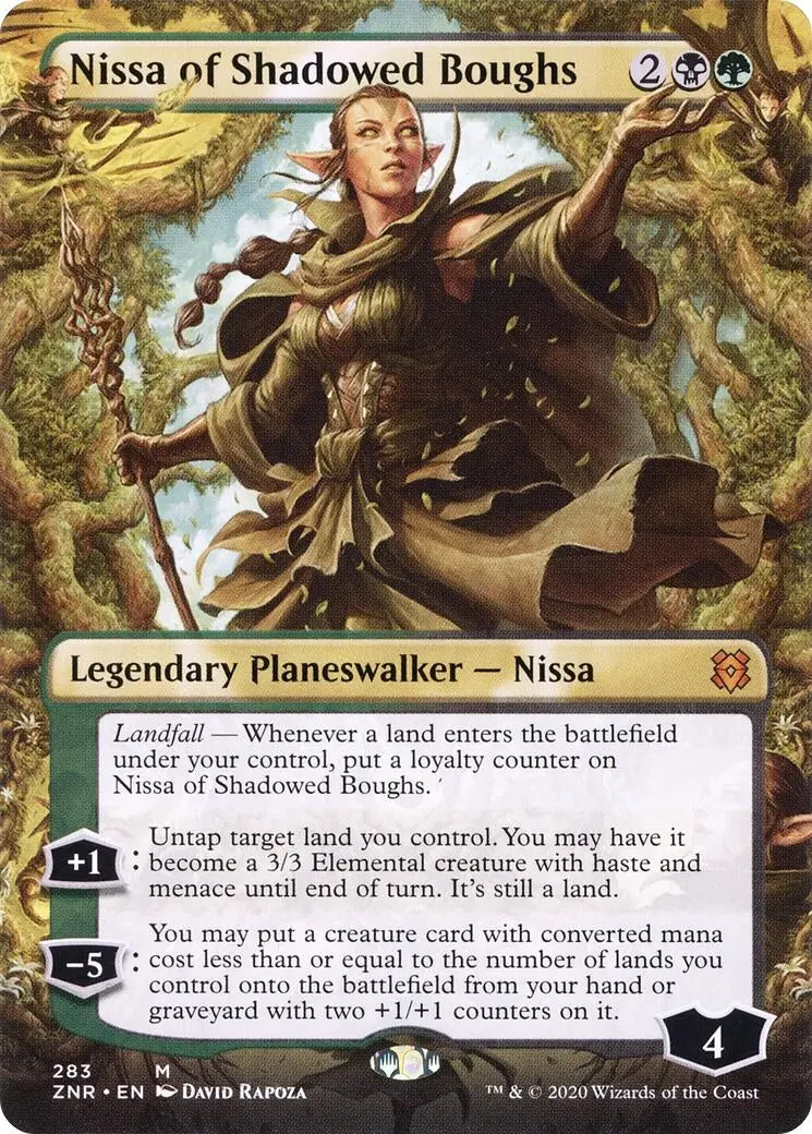 Nissa Of Shadowed Boughs (Borderless) (283) (Znr) 1