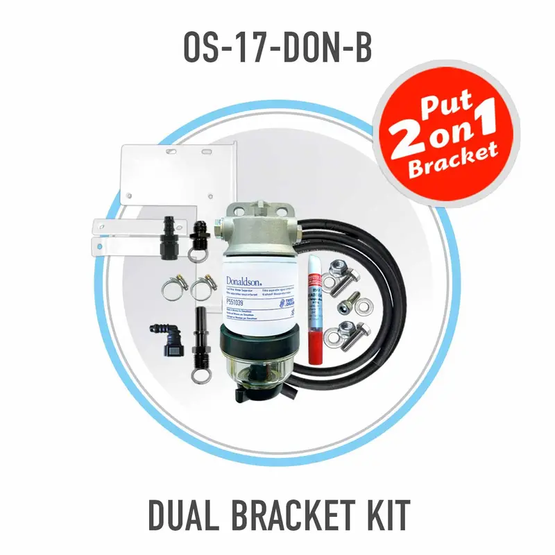 Nissan Navara 2015-21 2.3L St Np300 4X4 Ys23 Dohc Donaldson Pre-Filter Dual Bracket Kit Os-17-Don-B 1