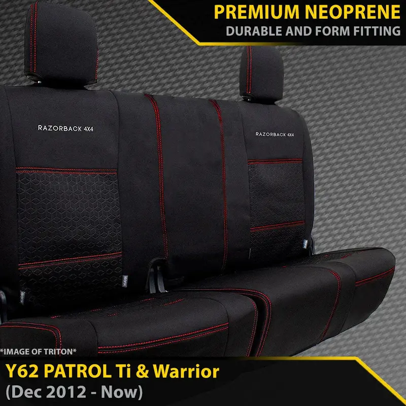 Nissan Patrol Y62 Ti & Warrior Gp6 Premium Neoprene 3Rd Row Seat Covers 1