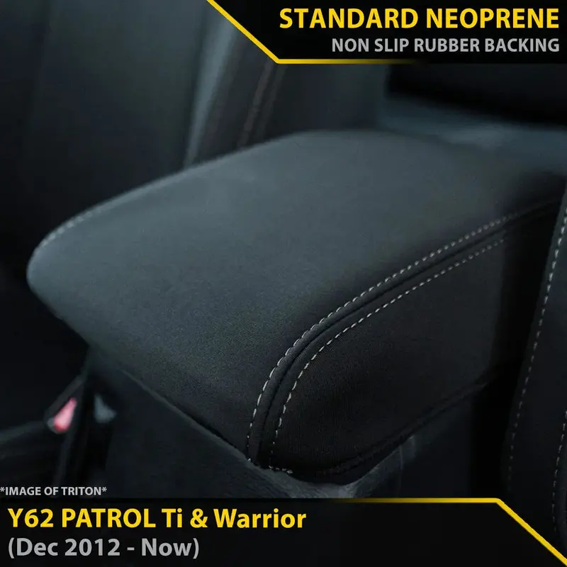 Nissan Y62 Patrol Ti & Warrior Gp4 Neoprene Console Lid Cover 1