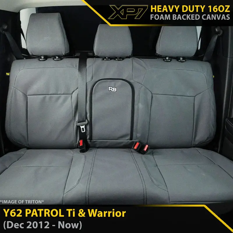 Nissan Y62 Patrol Ti & Warrior Xp7 Heavy Duty Canvas 2Nd Row Seat Covers 1