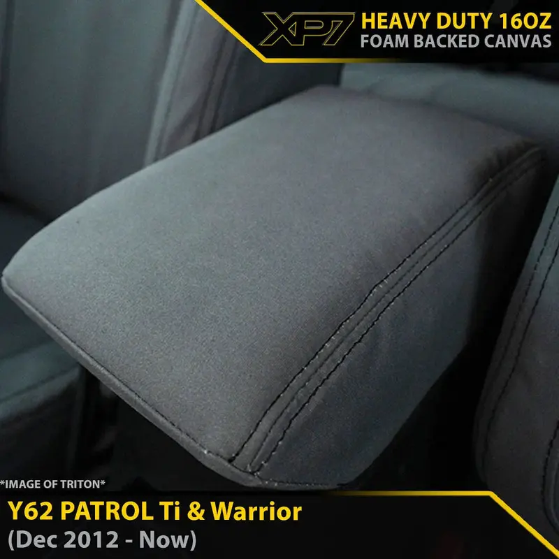 Nissan Y62 Patrol Ti & Warrior Xp7 Heavy Duty Canvas Console Lid 1