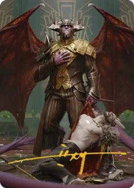 Ob Nixilis, The Adversary Art Card (31/81) (Gold-Stamped Signature) (31) (Assnc) 1