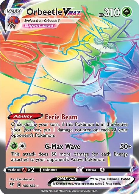 Orbeetle Vmax (Secret) (186/185) (Swsh04) 1